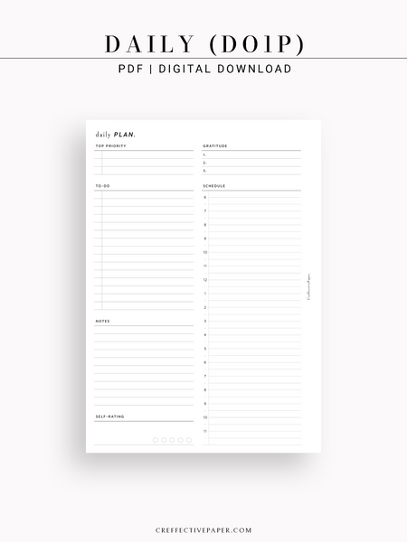 Creative and Effective Printable Planner Inserts | CreffectivePaper