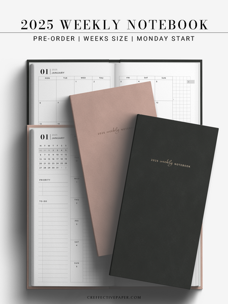Pre-order | 2025 Weekly Notebook, Weeks size