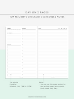 D109 | Daily Schedule Planner & Journal Printable Template, DO2P