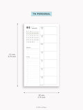 W108_GX_WO1P_2025 | 2025 Weekly Planner, Blank