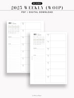 W108_GX_WO1P_2025 | 2025 Weekly Planner, Blank