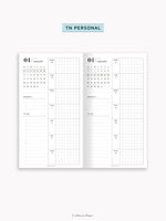 W108_G_WO1P_2025 | 2025 Weekly Planner, Grid