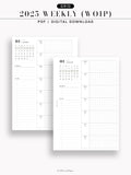 W108_G_WO1P_2025 | 2025 Weekly Planner, Grid