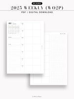 W108_GX_WO2P_2025 | 2025 Weekly Planner, Blank