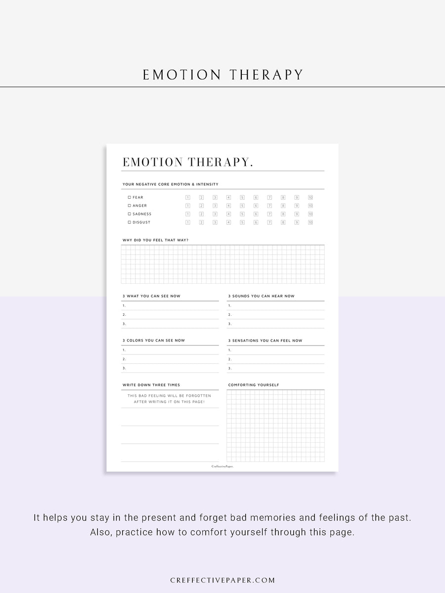 N122-5 | Emotion Therapy Journal Template – CreffectivePaper