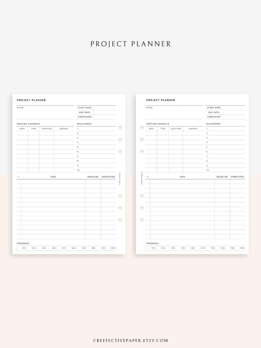 N106 | Project Planner Template – CreffectivePaper