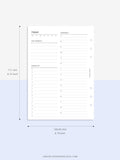 D109 | Daily Schedule Planner & Journal Printable Template, DO2P