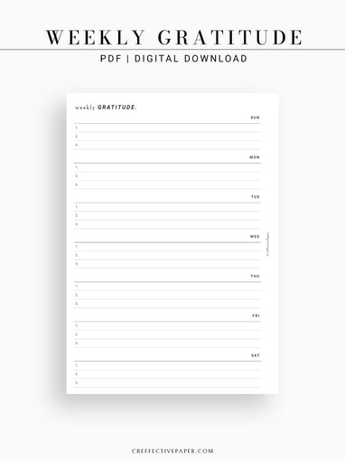 Gratitude Journal (Blank Pages) –